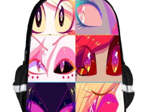 Hazbin Hotel Backpack Kids Youth Student High Capacity Waterproof School Bag Birthday Gifts