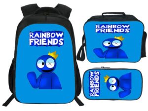 16 Inch Rainbow Friends Backpack School Bag+Lunch Bag+Pencil Bag
