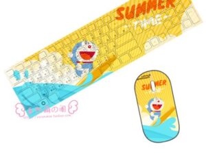 Doraemon Ultra-Slim Compact USB Wired Wireless Keyboard+ Mouse for Mac and PC