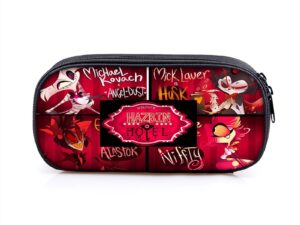 Hazbin Hotel Large Pencil Case Purse Storage Bags Multifunction Cosmetic Bag
