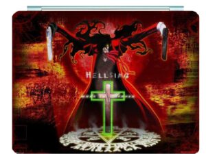 Hellsing Ipad Leather Case Advanced Pu Leather Protective Cover Automatic Wake Up and Sleep Magnetic Closure Multiple Angle Bracket