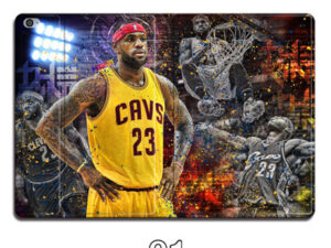 LeBron James double sided Ipad Leather Case Advanced Pu Leather Protective Cover Automatic Wake Up and Sleep Magnetic Closure Multiple Angle Bracket