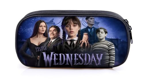 Wednesday Addams Large Pencil Case Purse Storage Bags Multifunction Cosmetic Bag