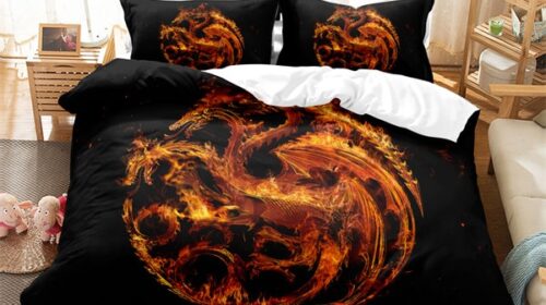House Of The Dragon Comfortable Bedding Three-Piece Soft and Breathable Duvet Cover