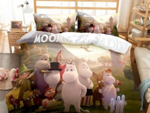 Moomin Comfortable Bedding Three-Piece Soft and Breathable Duvet Cover Gift
