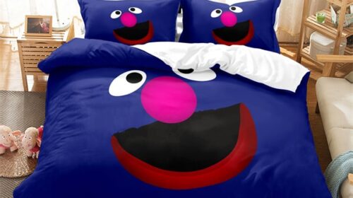 Sesame Street Comfortable Bedding Three-Piece Soft and Breathable Duvet Cover