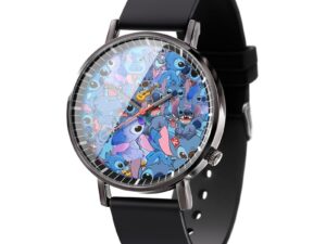 Stitch Pin buckle PVC strap quartz wrist watch