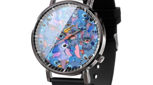 Stitch Pin buckle PVC strap quartz wrist watch