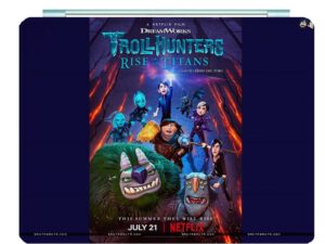 Trollhunters Rise of the Titans Ipad Leather Case Advanced Pu Leather Protective Cover Automatic Wake Up and Sleep Magnetic Closure Multiple Angle Bracket