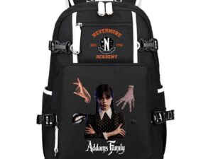 18 Inch Wednesday Addams Backpack School Bag