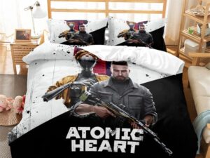 Atomic Heart Comfortable Bedding Three-Piece Soft and Breathable Duvet Cover
