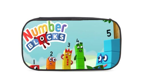 Numberblocks Large Pencil Case Purse Storage Bags Multifunction Cosmetic Bag