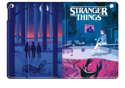 Stranger Things double sided Ipad Leather Case Advanced Pu Leather Protective Cover Automatic Wake Up and Sleep Magnetic Closure Multiple Angle Bracket