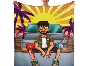 Bad Bunny Blankets Printing Soft Nap Blanket On HomeSofaOffice Portable Travel Cover Blanket