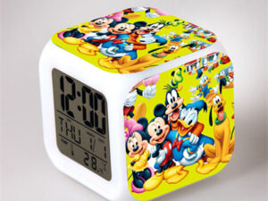 Mickey Mouse 7 Colors Change Digital Alarm LED Clock