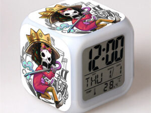 One Piece 7 Colors Change Digital Alarm LED Clock