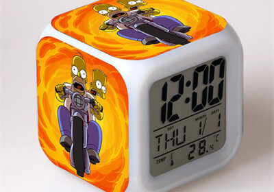 The Simpsons 7 Colors Change Digital Alarm LED Clock