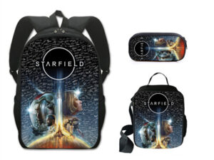 16 Inch Starfield Backpack School Bag+Lunch Bag+Pencil Bag