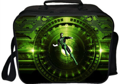 Green Lantern Lunch Bag Picnic Box Portable