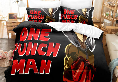 ONE PUNCH-MAN Comfortable Bedding Three-Piece Soft and Breathable Duvet Cover