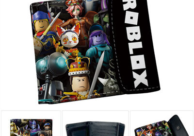 ROBLOX buckle PU leather short wallet folded in half