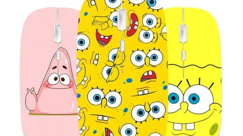 SpongeBob SquarePants Comb 2.4G Slim Wireless Mouse with Nano Receiver