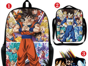 18 Inch Dragon Ball Backpack School Bag+Lunch Bag+Pencil Bag