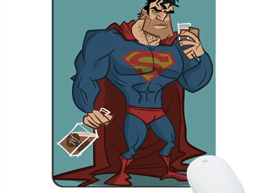 Superman Mouse Pad Natural Rubber Washable