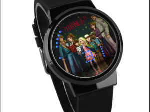 Stranger Things Waterproof LED Touch Screen Watch Black Strap Black Dial