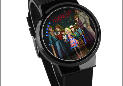 Stranger Things Waterproof LED Touch Screen Watch Black Strap Black Dial