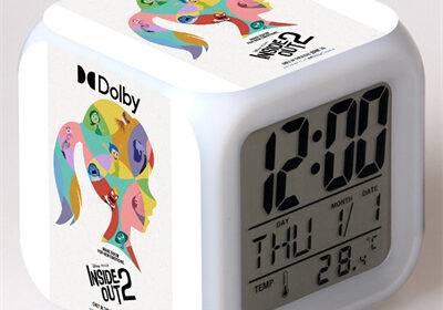 Inside Out 2 7 Colors Change Digital Alarm LED Clock