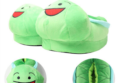 Frog Winter Soft Plush Slippers
