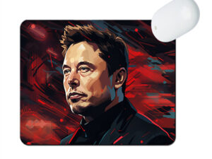 Elon Musk Mouse Pad Natural Rubber Washable