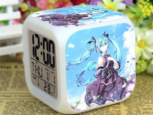 Hatsune Miku 7 Colors Change Digital Alarm LED Clock