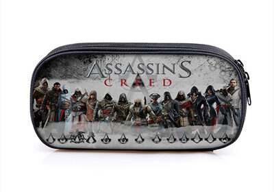 Assassin's Creed Pencil Case Purse Storage Bags Multifunction Cosmetic Bag